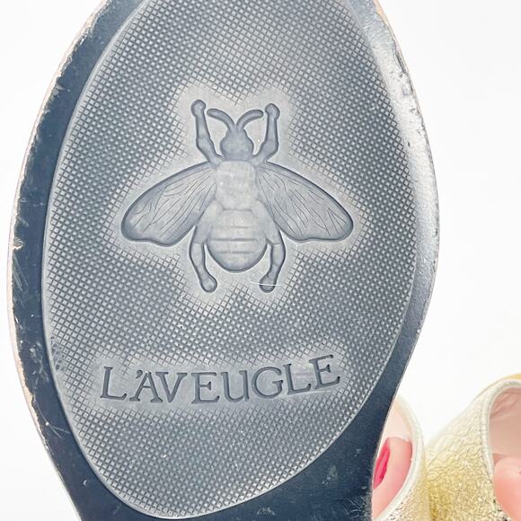 Gucci Gold Metallic Marmont GG Double G Thong Flip Flop Flat Sandal size EU 36.5 - Picture 12 of 12